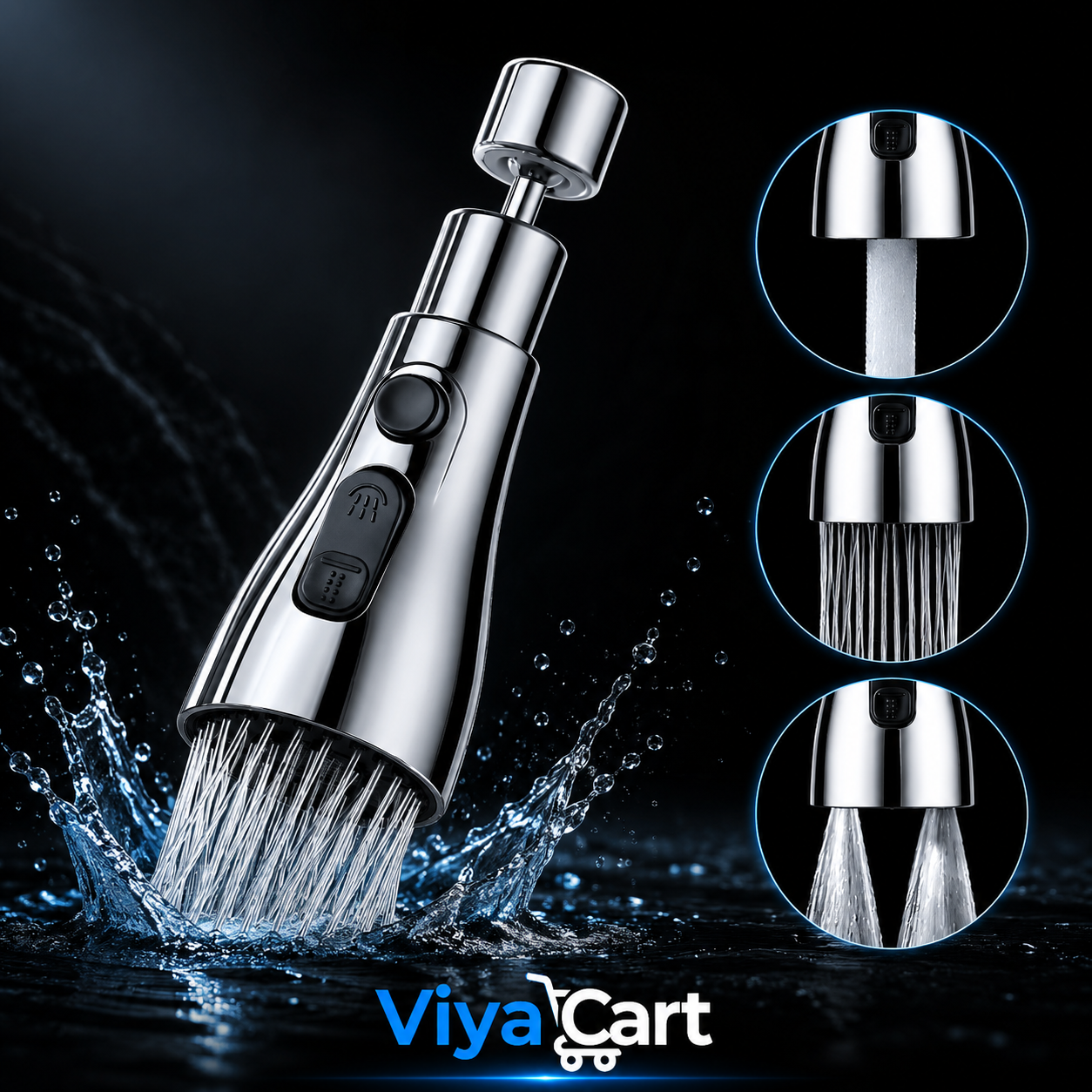 360° Rotating 3-Mode Kitchen Faucet Extender