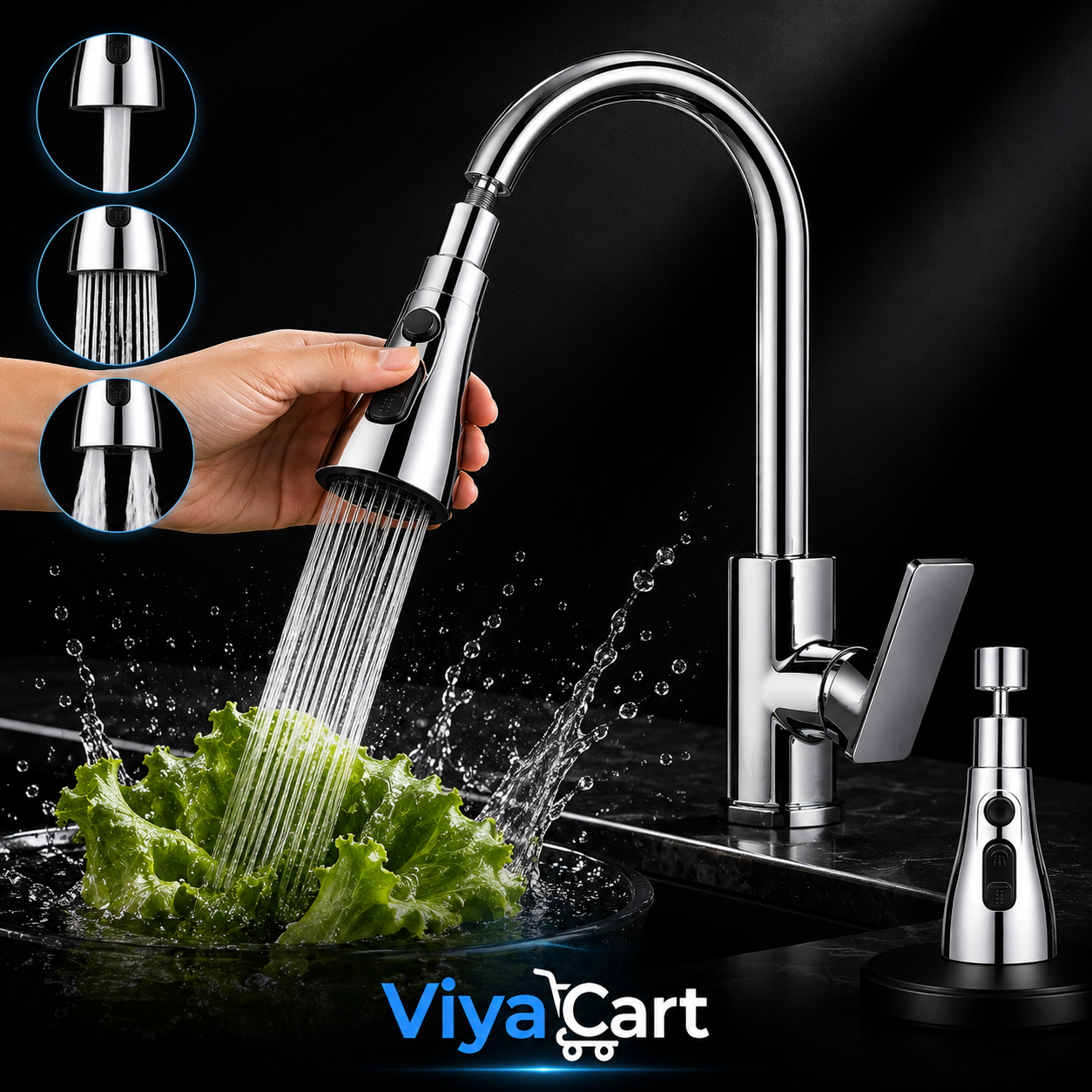 360° Rotating 3-Mode Kitchen Faucet Extender