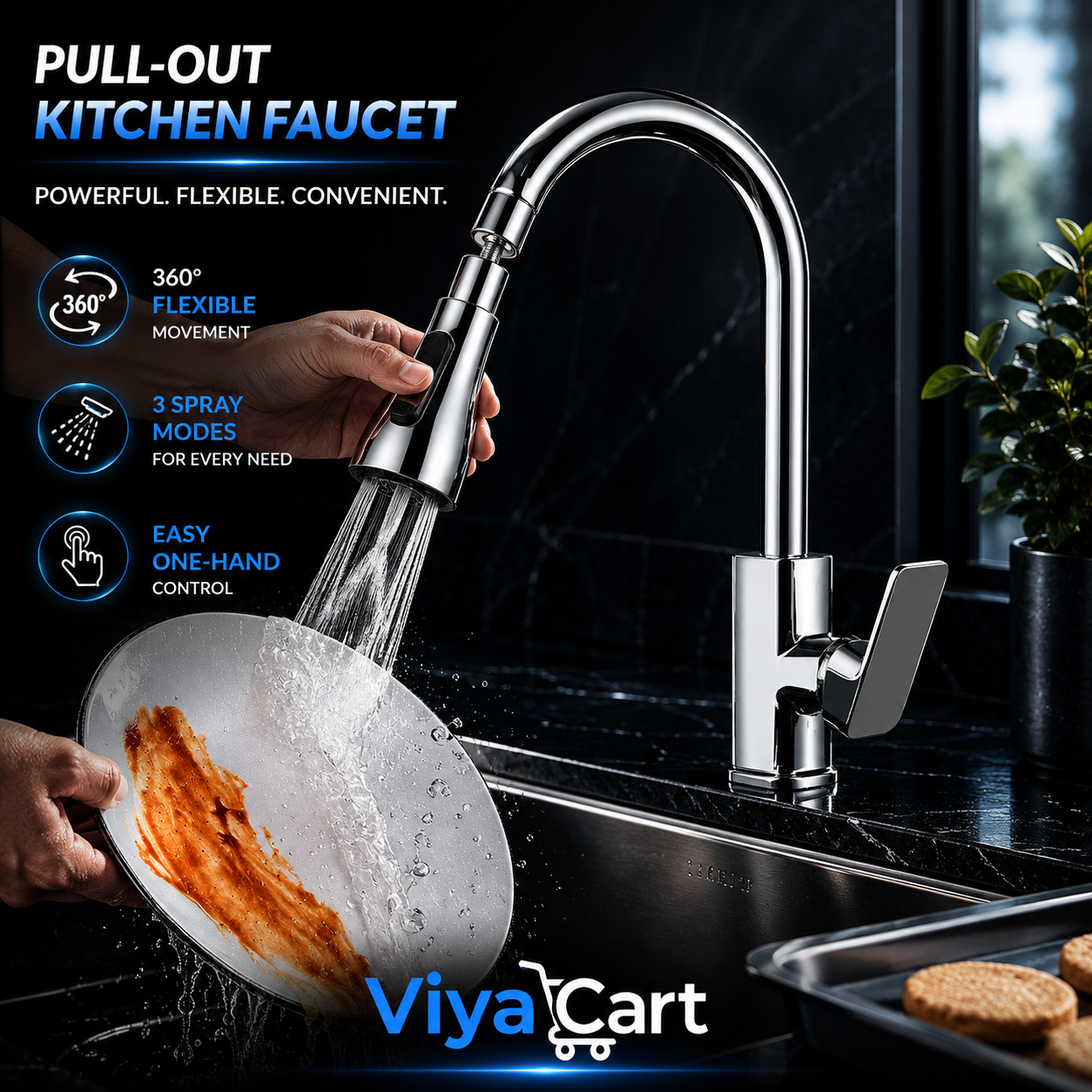360° Rotating 3-Mode Kitchen Faucet Extender