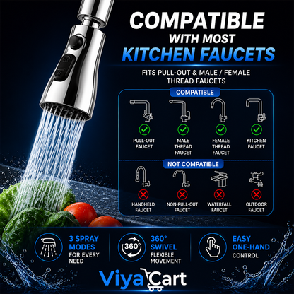 360° Rotating 3-Mode Kitchen Faucet Extender